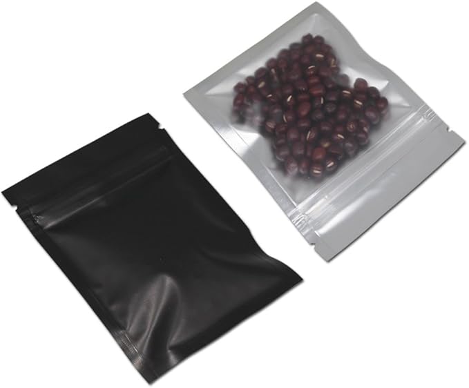 PABCK 1000 Pack 2.9x3.9inch (2.5x2.7inch inside size) Resealable Zipper Lock Food Storage Bags for Zip Heat Seal Lock Coffee Foil Packaging Pouch for Food Self Sealing Storage Supplies