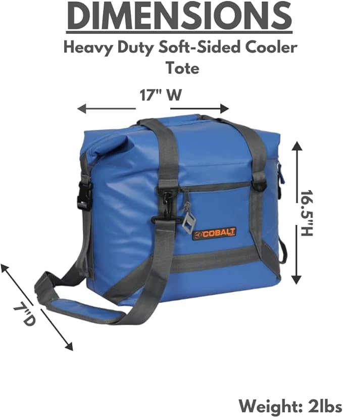 Heavy Duty Soft-Sided Cooler Tote/Backpack, Upgraded Blue Design, Heavy-Duty PVC Tarpaulin, Waterproof PEVA Liner, Ideal for Outdoor Adventures by Blue Coolers