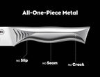 BRODARK Butcher Knife - 10" Curved Breaking Knife for Meat Cutting - High Carbon Stainless Steel, One Piece Design Scimitar Knives - NSF Certified, Shark Series