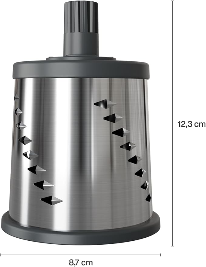 Zyliss E900060 Julienne Drum Grater, Stainless Steel, Slice Fruit and Vegetables Julienne Style, for Use with Zyliss Rotary Cheese Grater, 5 Year Guarantee