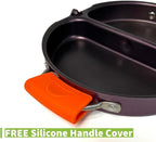 TECHEF - Frittata and Omelette Pan, Double Sided Folding Egg Pan, Made in Korea (PFOA Free) (Purple)