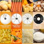 Homtone 16 Cup Food Processor, Large Food Processors, 6 Preset Modes Vegetable Chopper Electric, 6 Blades 8 Functions for Home Use, Stepless Speed Control, 650W, Red