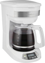 Hamilton Beach 12 Cup Programmable Drip Coffee Maker with 3 Brew Options, Glass Carafe, Auto Pause and Pour, White (46294)