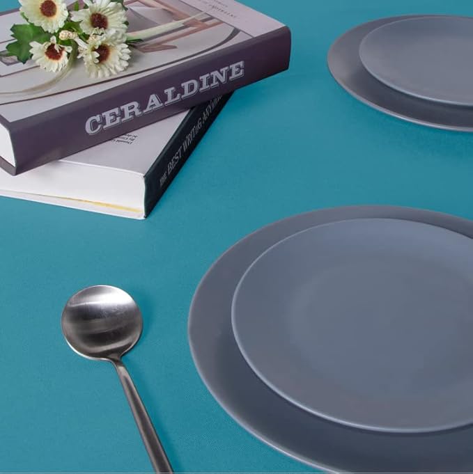 sancua Rectangle Tablecloth - 54 x 108 Inch - Stain and Wrinkle Resistant Washable Polyester Table Cloth, Decorative Fabric Table Cover for Dining Tables, Buffet Parties and Camping, Teal