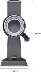 Zyliss Rotary Cheese Grater, Aluminium, 3 Steel Drum Blades, Cheese, Vegetable, Chocolate, Nut, Fruit Grater with Handle, Non-Slip Suction Foot and Table Clamp, 5 Year Guarantee