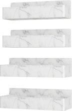 Magnetic Spice Rack for Refrigerator, Kitchen Organizer and Storage Shelf, Marble(4 Pack)