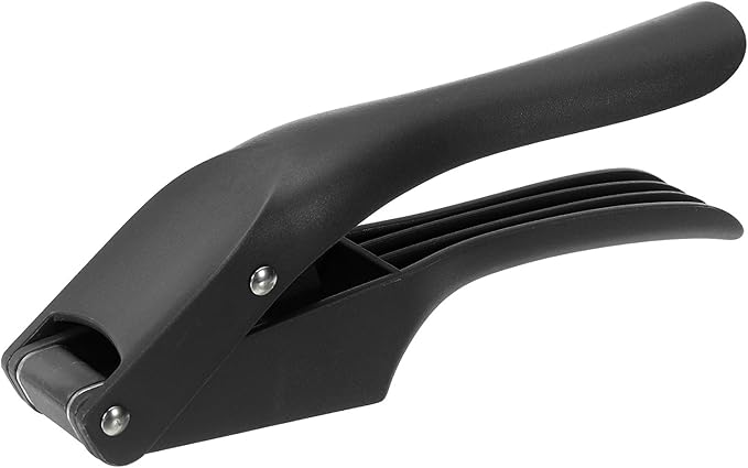 uxcell Garlic Press, 7.5 Inch Stainless Steel Garlic Slicer Crusher Tool Kitchen Utensil for Home Cooks and Professional Chefs, Black