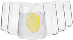 KROSNO Water Juice Drinking Glasses, Set of 6, 12.9 oz, Avant-Garde Collection, Crystal Glass, Lightweight Everyday Drinking Glasses, Multi-Purpose, Dishwasher Safe, Made in Europe