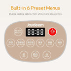 Joydeem Ceramic Rice Cooker, 6 Cups Uncooked Rice Cookers with Pure Ceramic Inner Pot, Healthy & PFOA Free, 3L/3.2 qt, DFB-C300