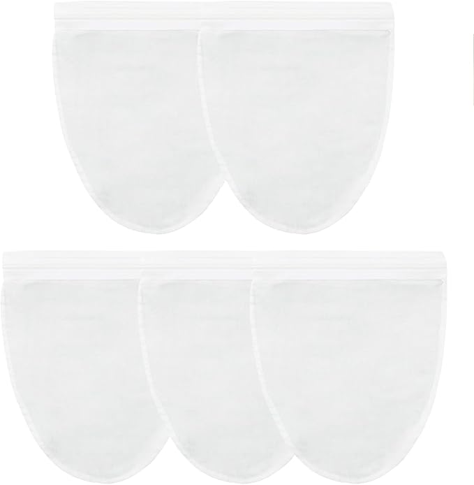 Nut Milk Bag Strainer, Strainers Fine Mesh Bags, Reusable Cheese Cloth Bag for Straining for Filter Juices, NutMilk, Cheese, Honey, Butter, (L-Size*5/ Excluding Bracket)