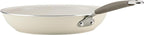 Rachael Ray Cucina Ceramic Nonstick Frying Pan/Skillet, 12.5 Inch Non Stick Open Fry Pan, Dishwasher Safe - Almond