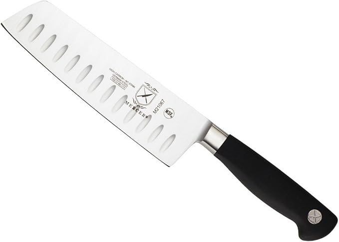 Mercer Culinary M21067 Genesis 7-Inch Granton Edge Nakiri Vegetable Knife