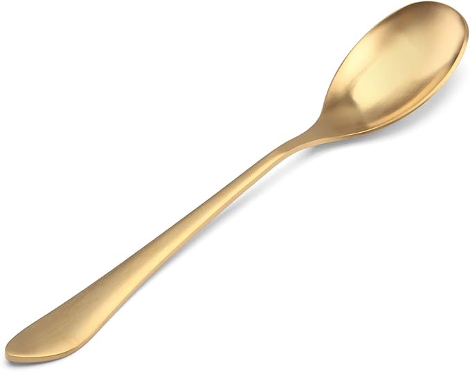 Matte Gold Silverware Set, 20-Piece Stainless Steel Flatware Set, Kitchen Utensil Set Service for 4, Satin Finish Tableware Cutlery Set for Home and Restaurant, Dishwasher Safe