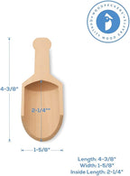 Small Wooden 1 Tablespoon Scoops for Food Canisters & Jars, Table Spoons Measuring Spoon, Wood Manuka Honey Bath Salts, & Coffee Scoop, Mini Candy Scoops for Candy Buffet, Pack of 10 by Woodpeckers