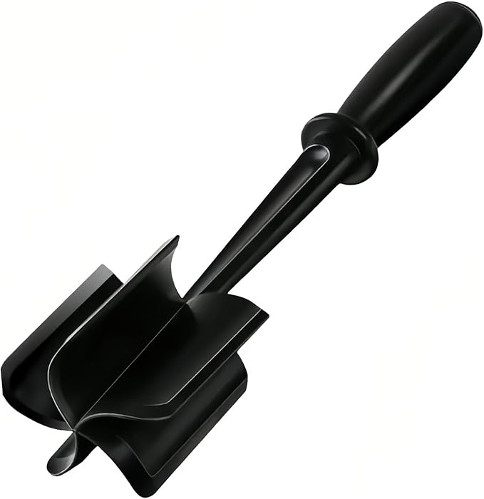 Premium Meat Chopper & Hamburger Smasher - 5-Blade Heat-Resistant Ground Beef & Potato Masher - Nylon Kitchen Tool for Mixing and Chopping - Dishwasher Safe - Black