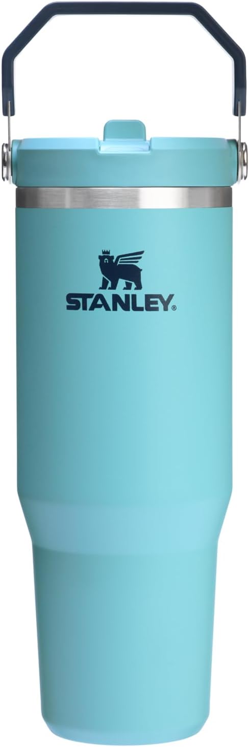 Stanley IceFlow 2.0 Flip Straw Tumbler with Handle 30 oz | Twist On Lid and Flip Up Straw | Leakproof Water Bottle | Insulated Stainless Steel | BPA-Free | Agave