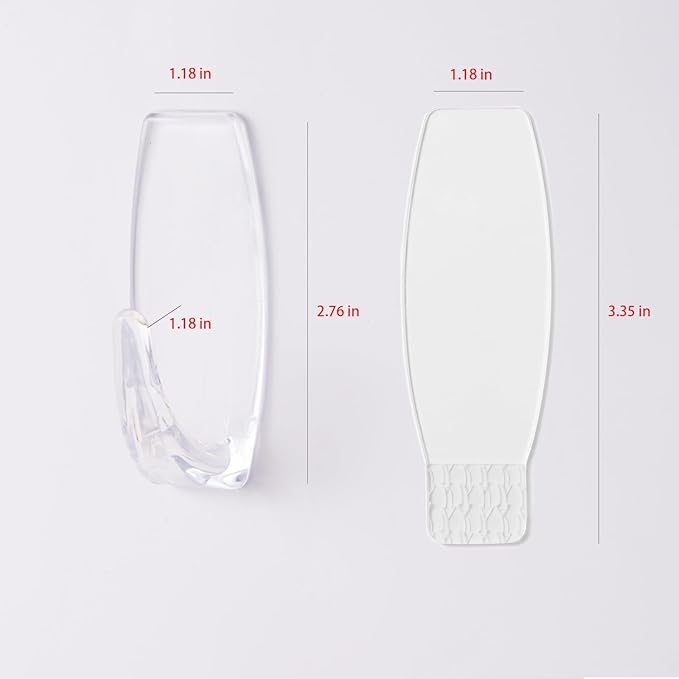 Large Utility Hooks,30-Hooks,36-Strips,Clear Wall Hook with Removable Strips Value Pack,Organize Damage Free,Removes Cleanly,Hanger Hook for Decorations