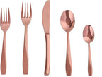 Rosegold 30 Piece Silverware Set,Stainless Steel Flatware Set for 6,18/0 Rust-Proof Cutlery Set with Forks & Spoons,Mirror Polished Dishwasher Safe - Heavy Duty Tableware for Home & Dining