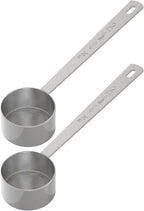 2PCS 2 Tablespoon Coffee Scoop, Long Handle Measuring Spoon, Two tbsp (30ml, 1/8cup) Stainless Steel Scooper