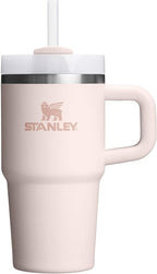 STANLEY Quencher H2.0 Tumbler with Handle and Straw 20 oz | Flowstate 3-Position Lid | Cup Holder Compatible for Travel | Insulated Stainless Steel Cup | BPA-Free | Rose Quartz 2.0