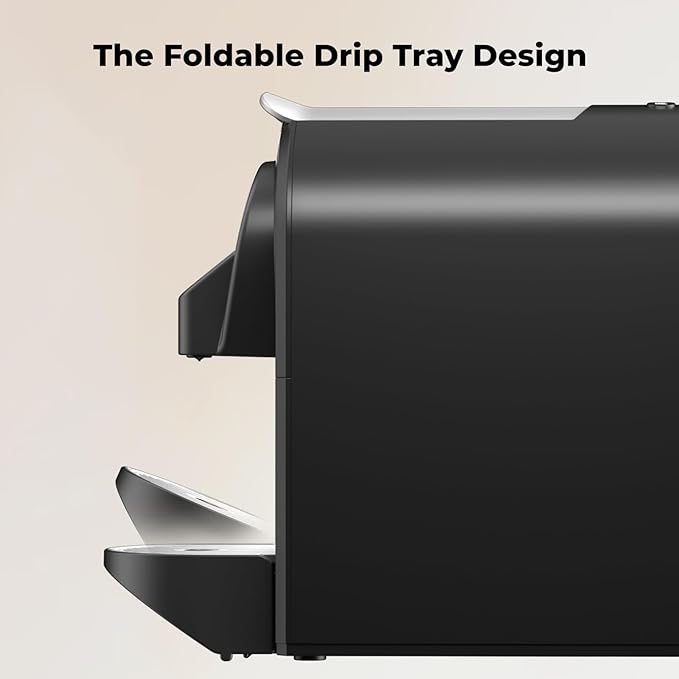 CHULUX Mini Espresso Machine, 20 Bar Single Cup Coffee Maker, Dual Brew Modes for Espresso and Lungo, 1400W Fast Brewing, Mystic Black (Upgrade Model)