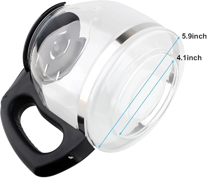 Replacement Parts Universal 12-Cup Glass Carafe, Compatible with Mr. Coffee，Sumbeam，Oster Coffee Makers