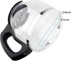 Replacement Parts Universal 12-Cup Glass Carafe, Compatible with Mr. Coffee，Sumbeam，Oster Coffee Makers