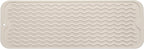 Silicone Dish Drying Mat for Multiple Usage,Easy clean,Eco-friendly,Heat-resistant Silicone Mat for Kitchen Counter,Sink,Bar,Bottle,or Cup Tapioca M 17 inches x 6 inches