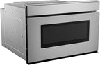 SHARP SMD2479JS Smart Microwave Drawer Oven with Easy Wave Open, 24-inch, 1.2 Cubic Feet, 950 Watt, Concealed Glass Touch Control Panel, Compatible with Alexa Certified, Stainless Steel