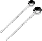 2Pcs 1 Tablespoon 2 Tablespoon Coffee Scoop Stainless Steel Long Handle Measuring Spoon 1 tbsp 2 tbsp Measuring spoon 15 ml 30 ml Coffee Scoop for Ground Coffee