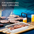 Stock Your Home 2 Lb Small Aluminum Pans with Lids (50 Pack) Foil Pans + Clear Plastic Lids, Disposable Cookware, Takeout Trays with Lids - To Go Disposable Food Containers for Restaurants & Catering