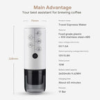 BENFUCHEN 3 in 1 Portable Espresso Machine With NO Heating Function, Type-C Charging Electric Espresso Maker, 17 Bar Mini Coffee Maker For N ESPRESSO/DolceGustoPods & Ground Coffee On the Go, Black