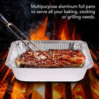 Stock Your Home Aluminum Pans 9x13 Disposable Foil Pans (30 Pack) - Half Size Steam Table Deep Pans - Tin Foil Pans Great for Cooking, Heating, Storing, Prepping Food