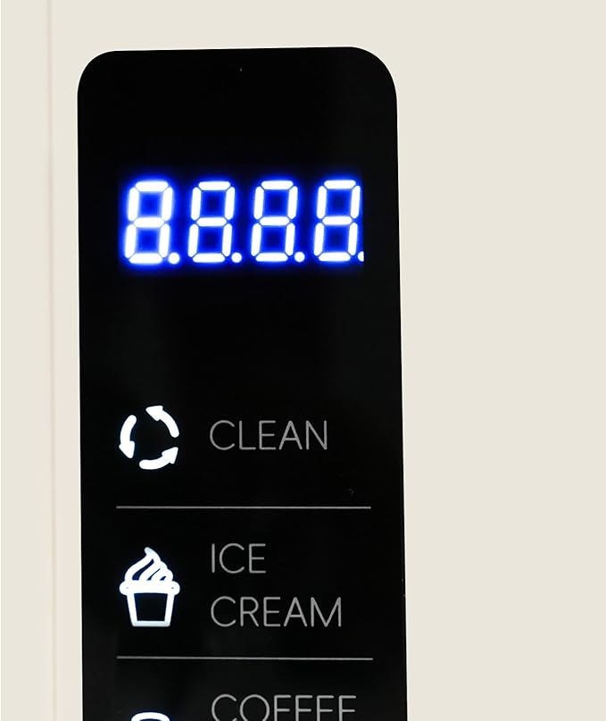 5 Preset Slushie Machine & Ice Cream Maker, 185W Commercial Slushie Maker for Ice Cream, Milkshakes & Cocktails, 61oz Capacity Slushy Machine with LED Display (Beige, 1.8L)