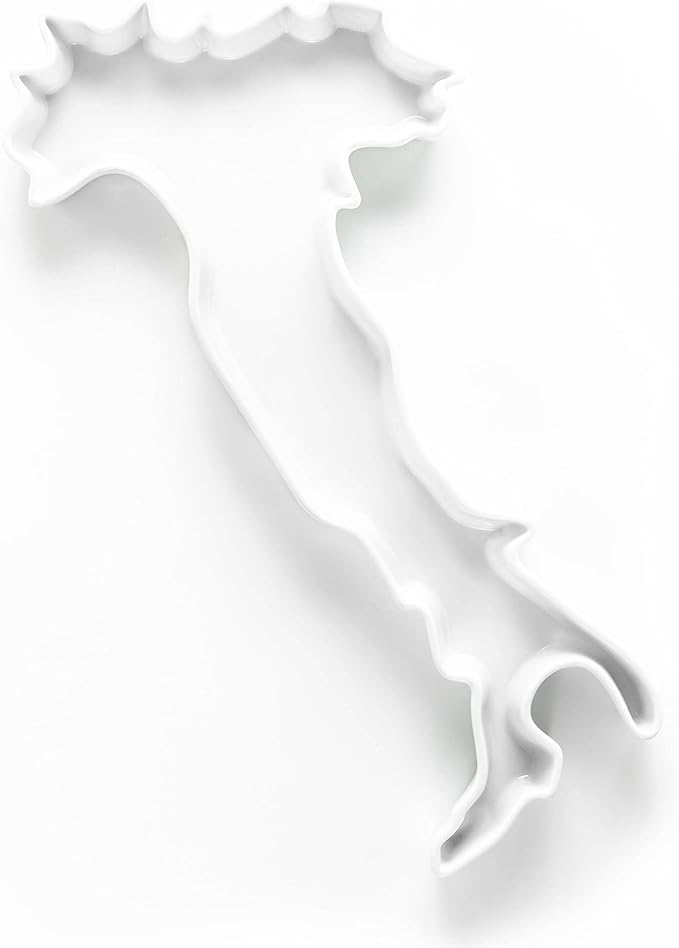 WORLD PLATES Italy Shaped Baking Dish Serving Platter or Decorative Tray Charming Porcelain Bakeware Oven Microwave and Dishwasher Safe