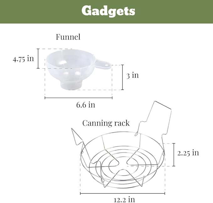 Granite Ware 21.5 Qt Heavy Gauge - 9 Piece water bath canning pot (Speckled Black) with canning toolset, rack and preserving kettle.