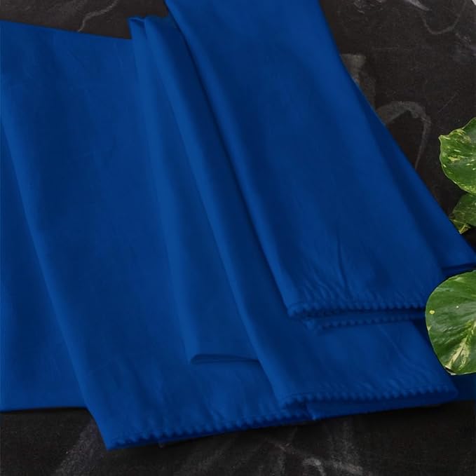 Kitchen Towels 100% Cotton Solid Kitchen Dish Cloths Hand Towel Reusuable Dish Towel for Cleaning & Drying Tea Towels Set with Hanging Loop - 18"x28" -Blue, Pack of 6