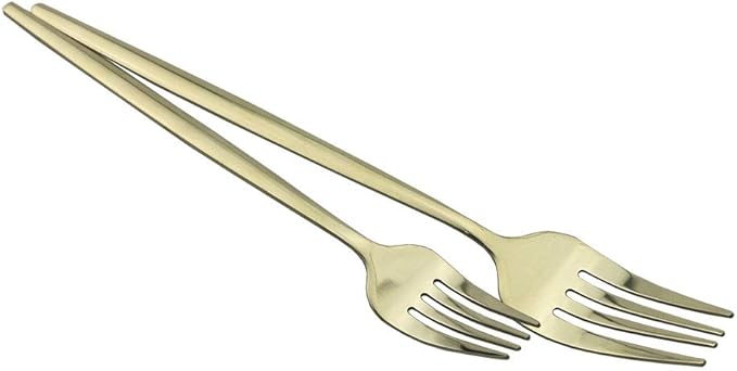 JASHII 24-Piece 304 Stainless Steel Flatware Cutlery Set for 6, Champagne Silverware Set, Mirror Finish, Ideal for Home Wedding Festival Party, Dishwasher Safe (Champagne gold)