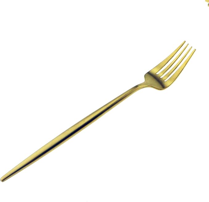 Gugrida 20-Piece 18/10 Stainless Steel Flatware Silverware, Luxury Dinnerware Set Travel Cutlery Tableware Include Knife Fork Spoon Service for 4,Healthy & Eco-Friendly Dishwasher Safe (Gold Matte)