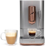 Café Affetto Automatic Espresso Machine + Milk Frother | Built-In & Adjustable Espresso Bean Grinder | One-Touch Brew in 90 Seconds | Steel Silver, 1.2 Liter, (C7CEBBS2RS3)