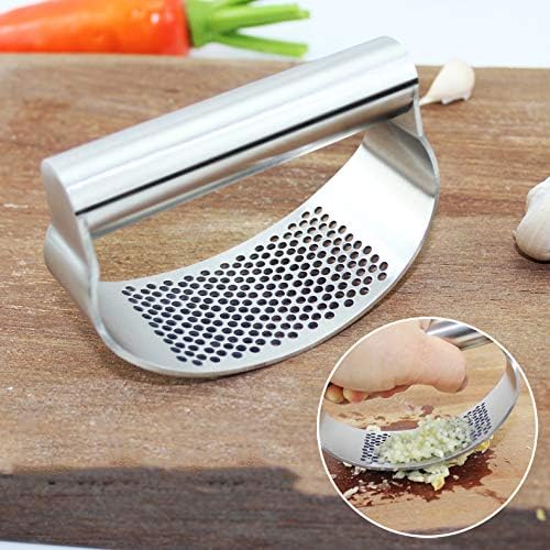 Garlic press kitchen tool garlic peeler professional ginger crusher ergonomic labor-saving crusher garlic press rocker stainless steel