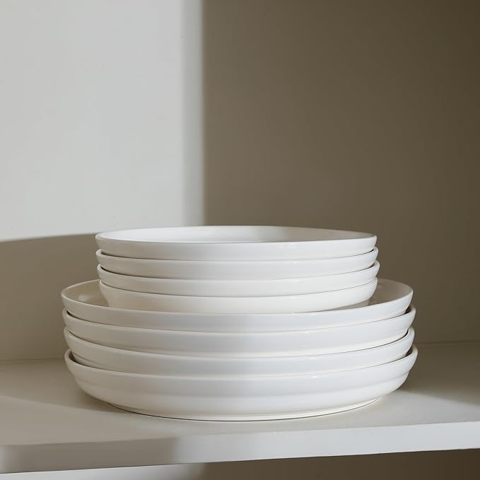 Stone Lain Virtuo 4-Piece Dinner Plate Set Porcelain, White