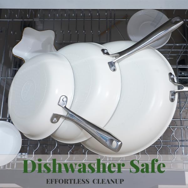 Skillet Ceramic Non Stick Frying Pan,8Inches Nonstick Small Egg Fry Pan - PFOA PTFE PFAS Free - Induction,Gas,Electric Compatible