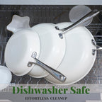 Skillet Ceramic Non Stick Frying Pan,8Inches Nonstick Small Egg Fry Pan - PFOA PTFE PFAS Free - Induction,Gas,Electric Compatible