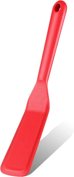 Crepe Spatula Narrow Silicone Thin Spatula Omelet Turner Multifunctional Long Heat Resistant Cooking Non Stick Pancake for Omelet Crepes Cooking Egg Burgers Pizza Pancake Steak(Red)