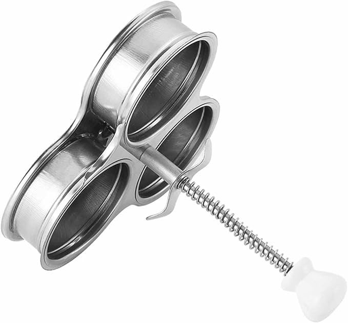 Stainless Steel Egg Poacher,Breakfast Cooking Steamer,High Efficiency Kitchen Tool,Nonstick 3 Poached Eggs Cooker for Breakfast Cooking