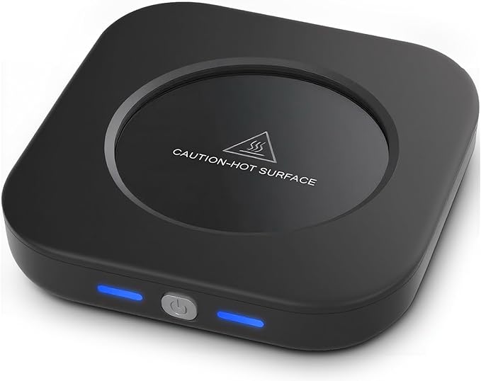 Electric Coffee Cup Warmer for Office Desk, 24W Mug Warmer Plate with Auto Switch Off, 3 Heat Settings Tea Warmer, Beverage Warmer Coffee Accessories