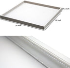 20x20 Inch Rectangular Ottoman Tray | Textured PU Leather, Waterproof & Heat-Resistant Storage for Coffee/Dining Tables, Sofa, Bed, Entertainment & Party (Tranquil Beige, 20 * 20in)