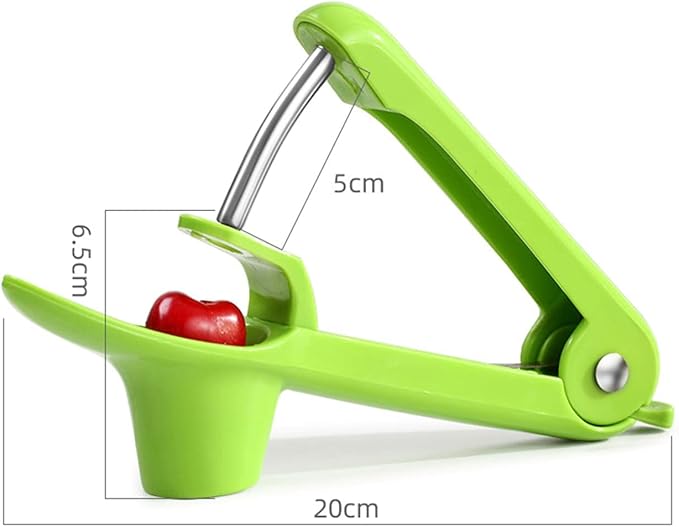 2pcs Cherry Pitter Tool, Cherry Pit Remover, Multi-Function Fruit Corer and Remover, Cherry Corer Pitter Tool for Jam (Green)
