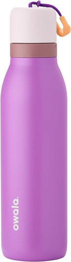 Owala FreeSip Twist Insulated Stainless Steel Water Bottle with Straw for Sports and Travel, BPA-Free, 18-oz, Purple (California Grapevine)